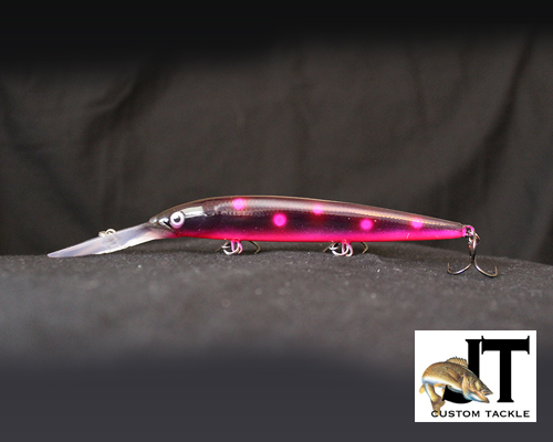 Warrior Lures Custom Painted Rapala Husky Jerk #12 Crankbait - Pink  Lemonade - Precision Fishing