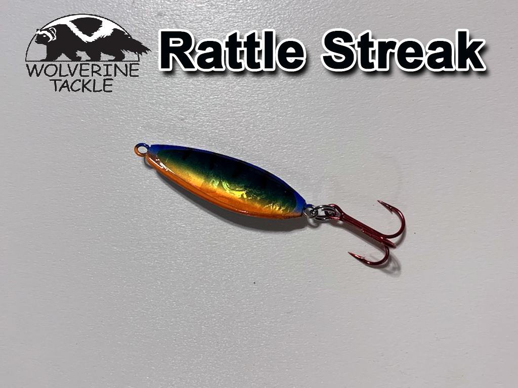 Silver Streak Rattle Streak Spoon Glow Yellowtail; 3/4 oz.