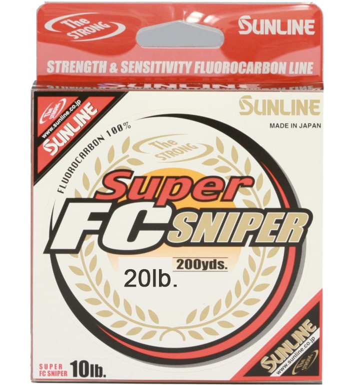Sunline Super FC Sniper Fluorocarbon Line 20lb- Fishing Line